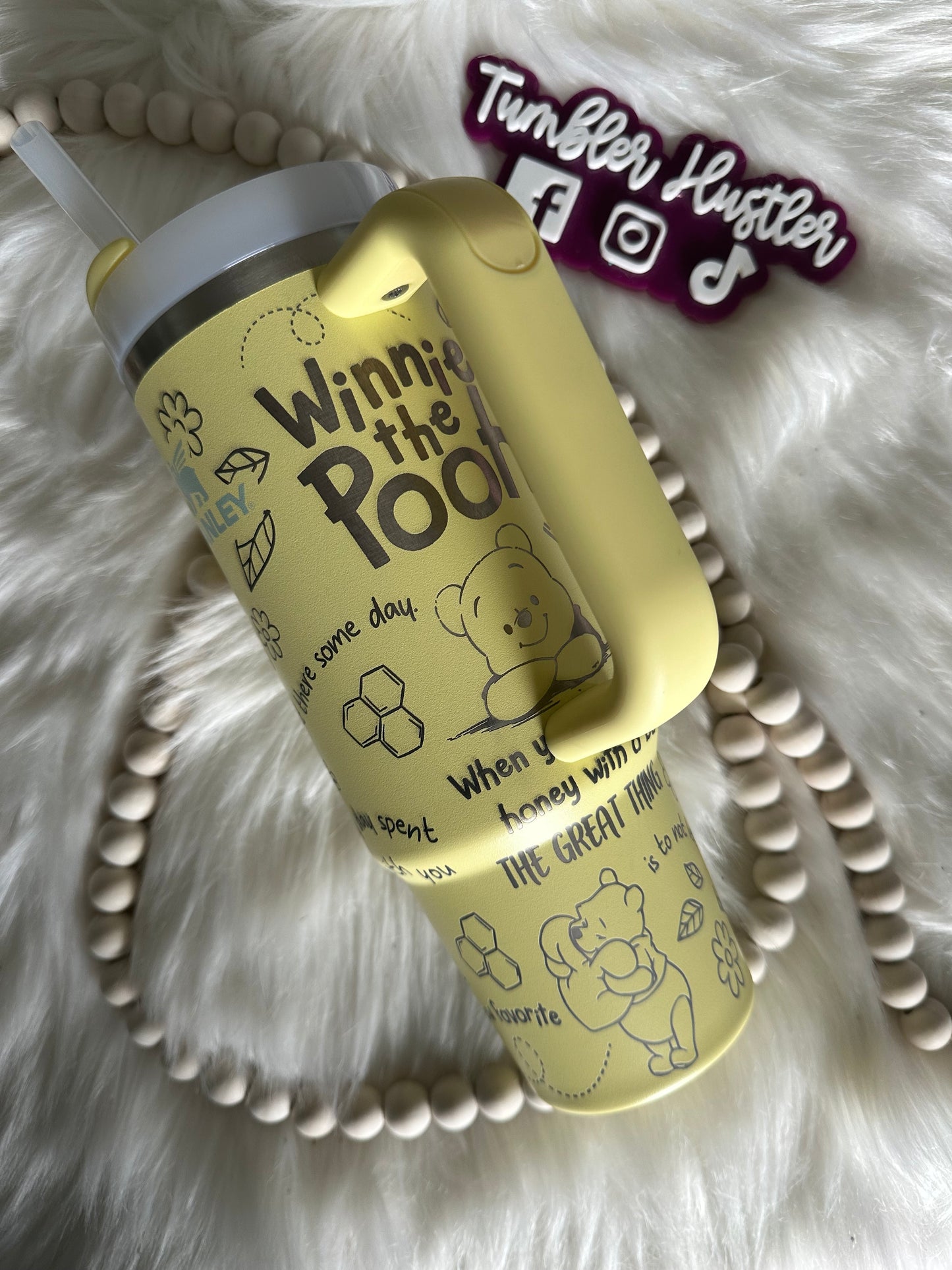 Custom Winnie and Friends Laser Engraved Stanley