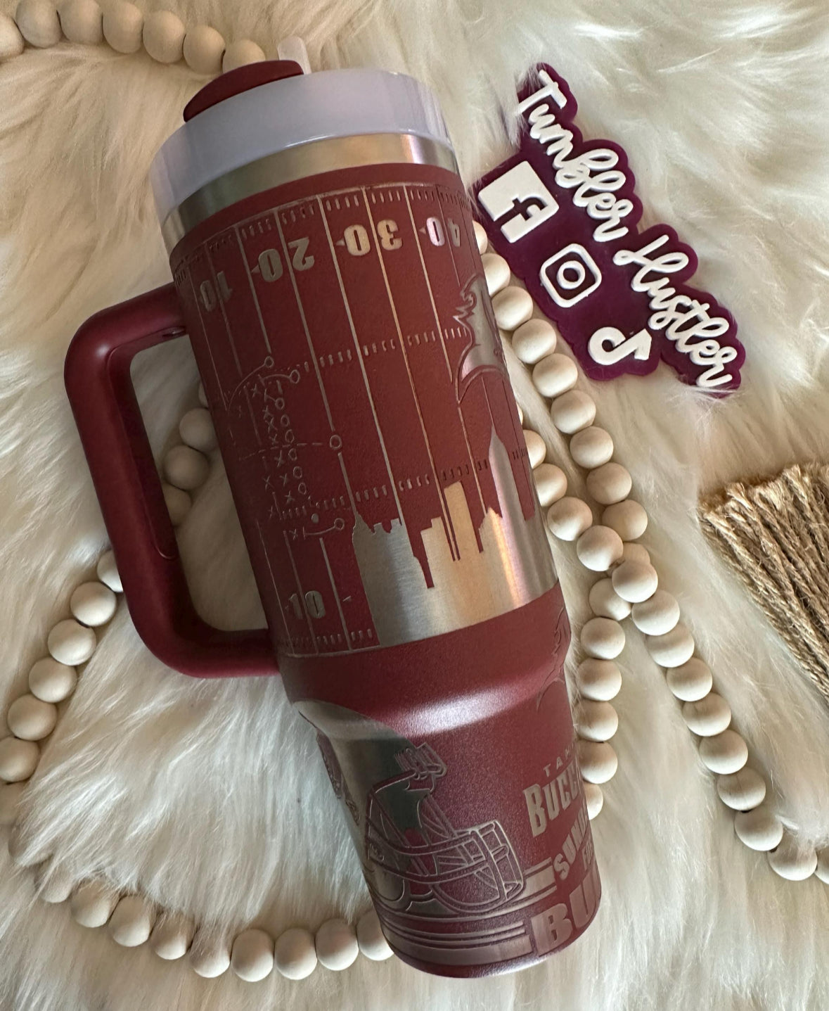 Custom Tampa Bay Football Team Laser Engraved Stanley