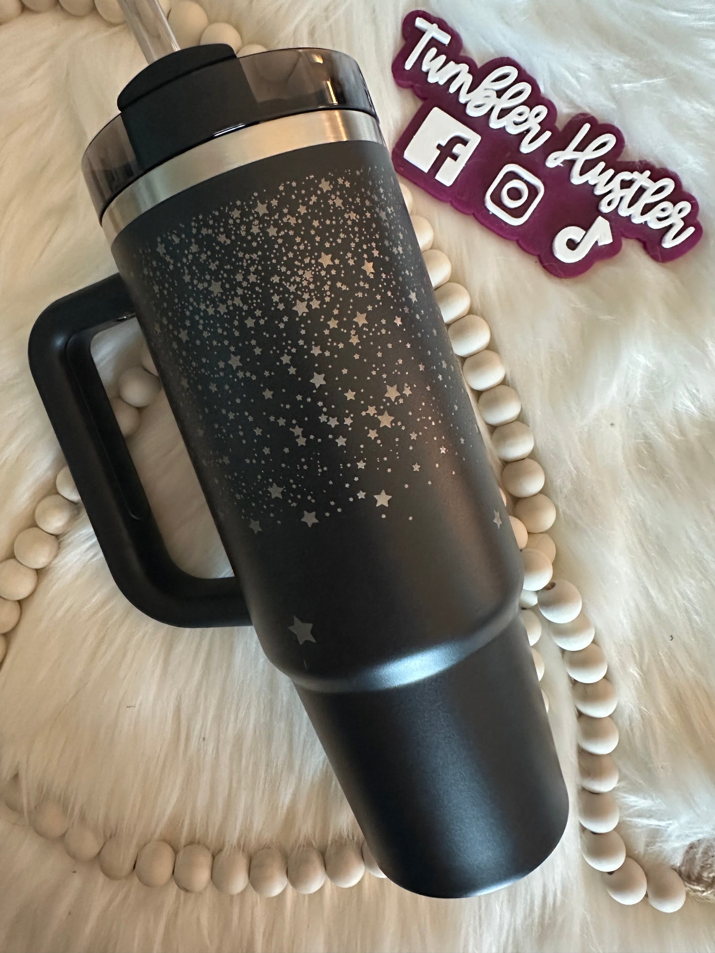 Custom Star Burst Laser Engraved Stanley