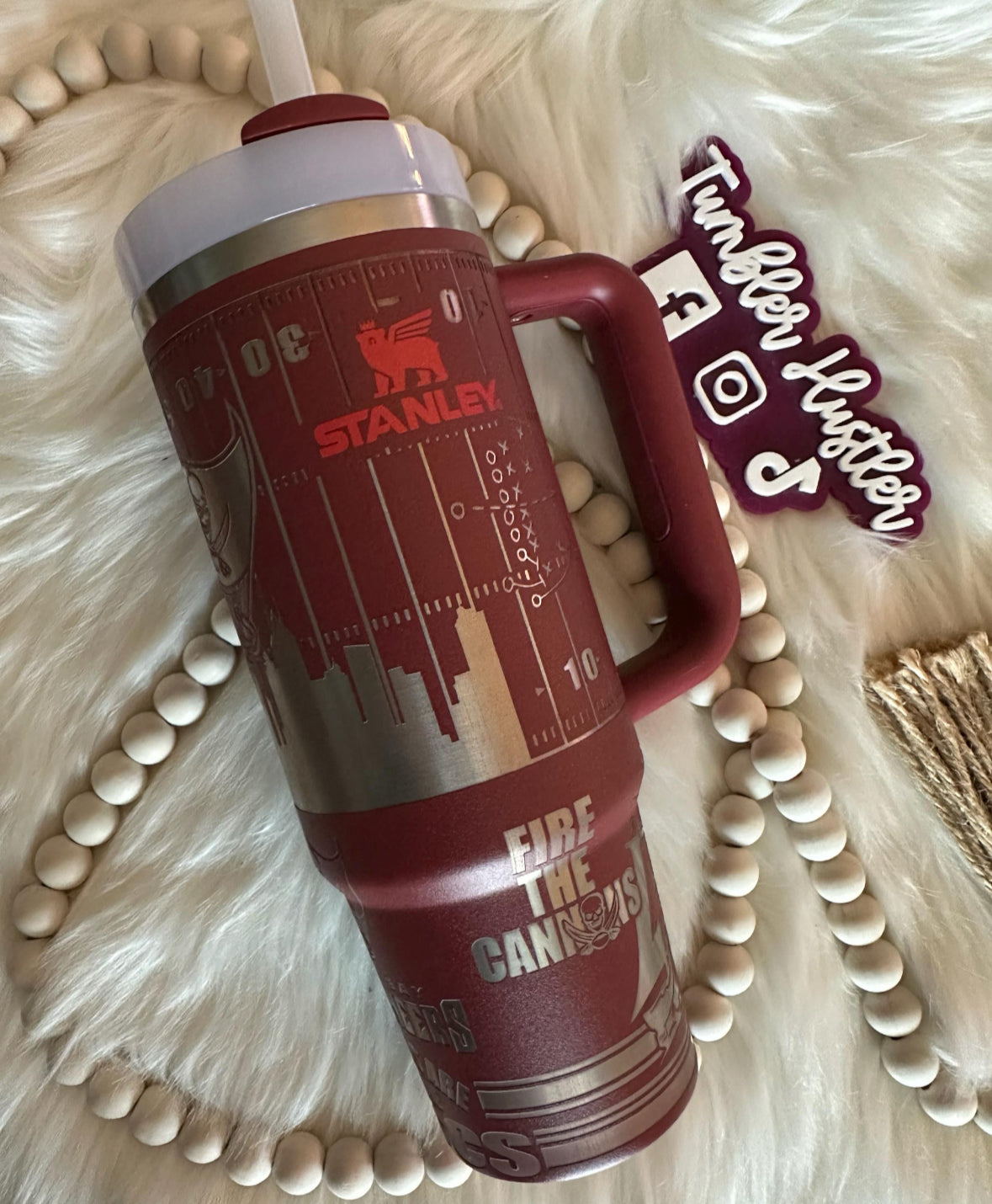 Custom Tampa Bay Football Team Laser Engraved Stanley