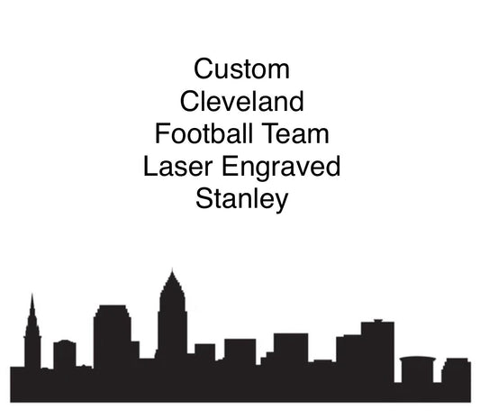 Custom Cleveland Football Team Laser Engraved Stanley