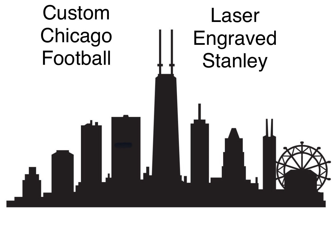 Custom Chicago Football Team Laser Engraved Stanley