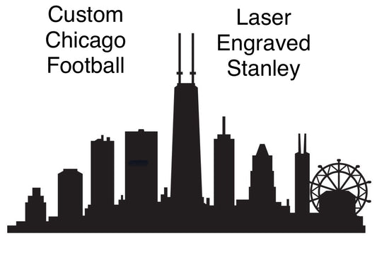 Custom Chicago Football Team Laser Engraved Stanley