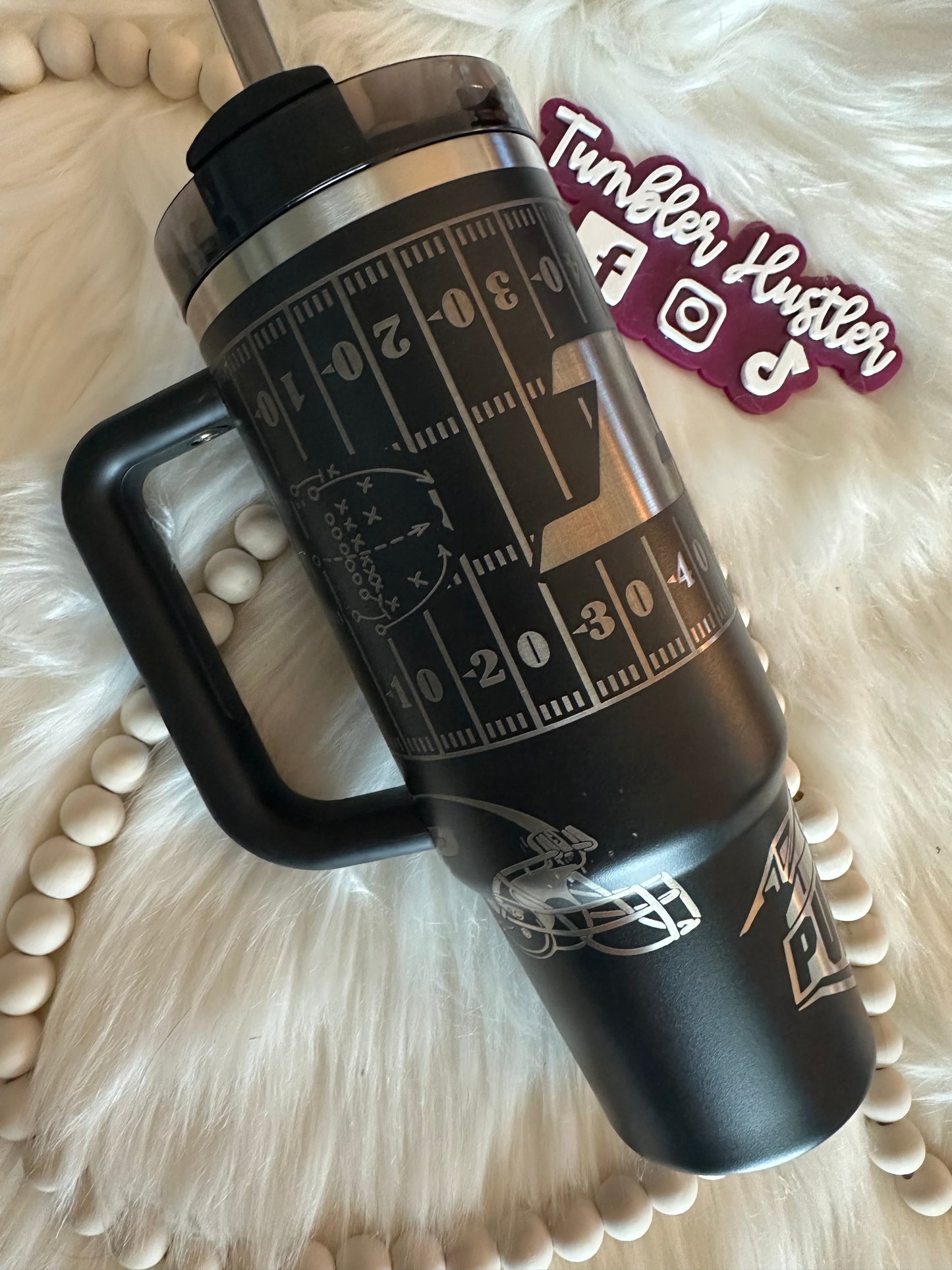 Custom Lafayette Football Team Laser Engraved Stanley