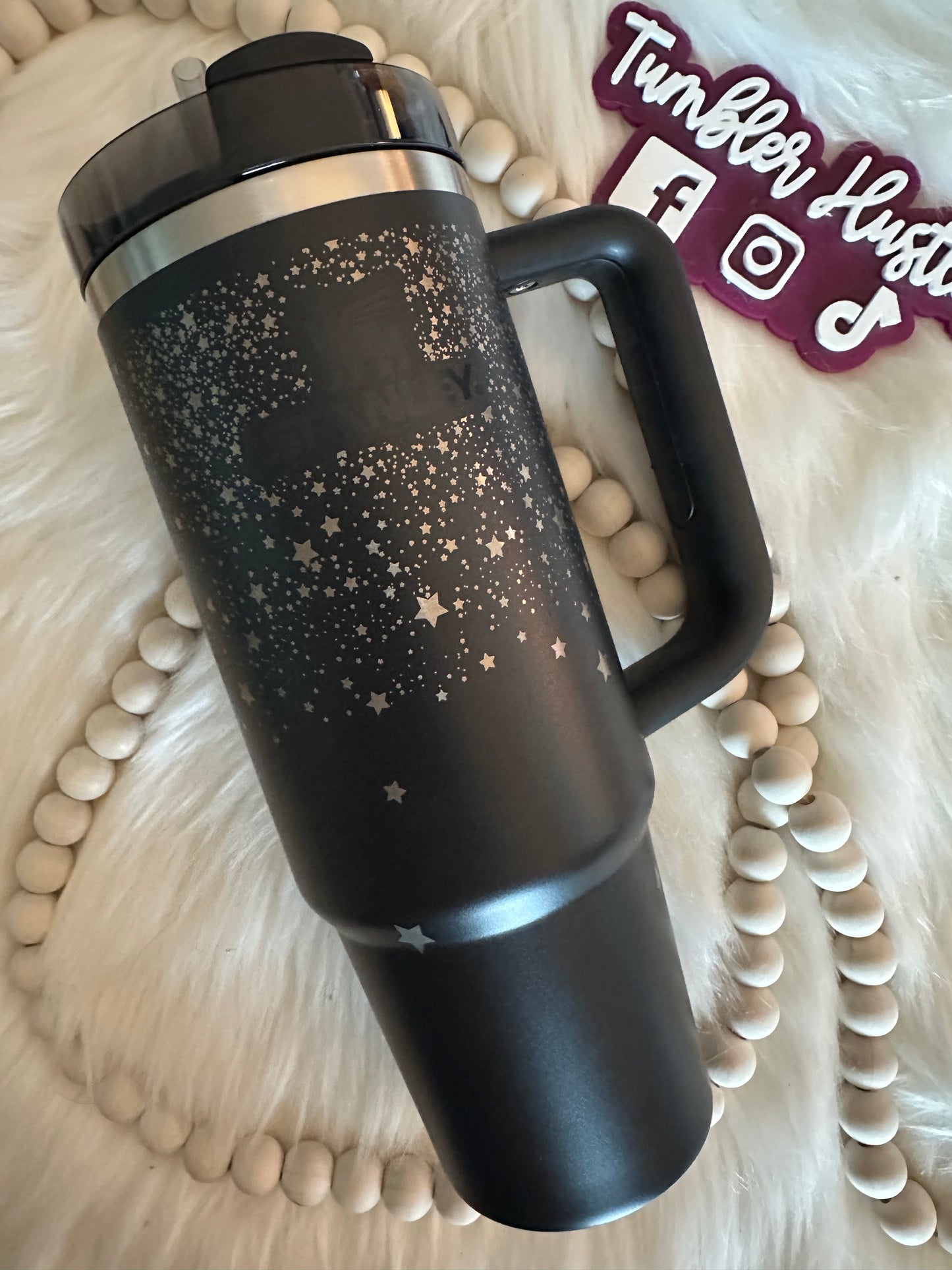 Custom Star Burst Laser Engraved Stanley