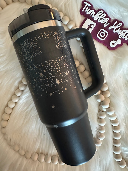 Custom Star Burst Laser Engraved Stanley