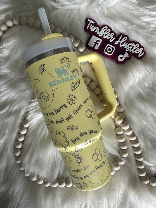 Custom Winnie and Friends Laser Engraved Stanley