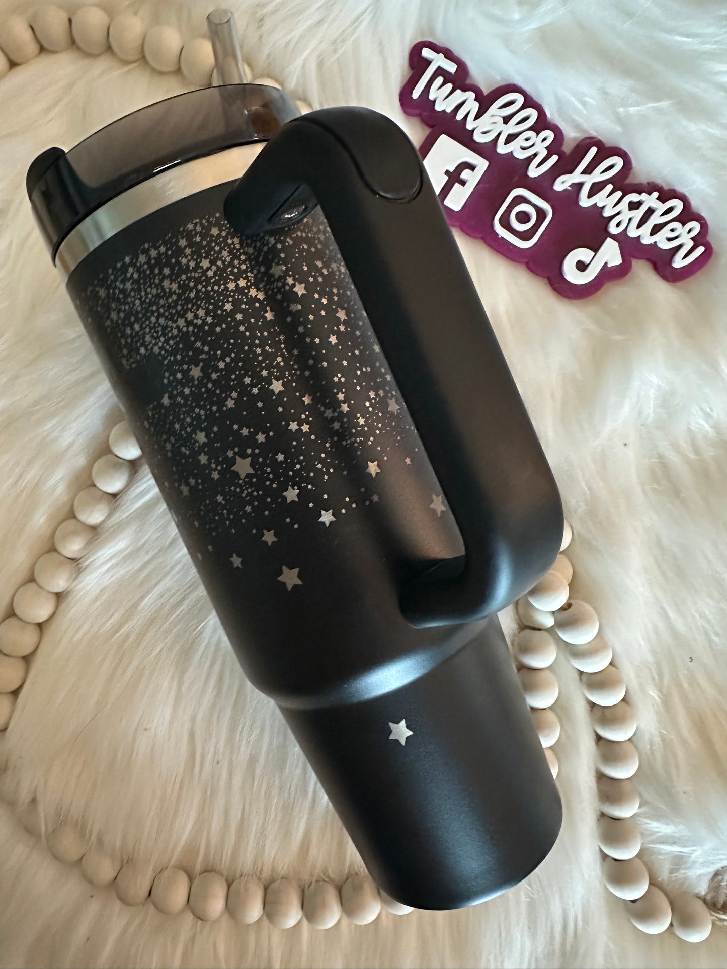 Custom Star Burst Laser Engraved Stanley