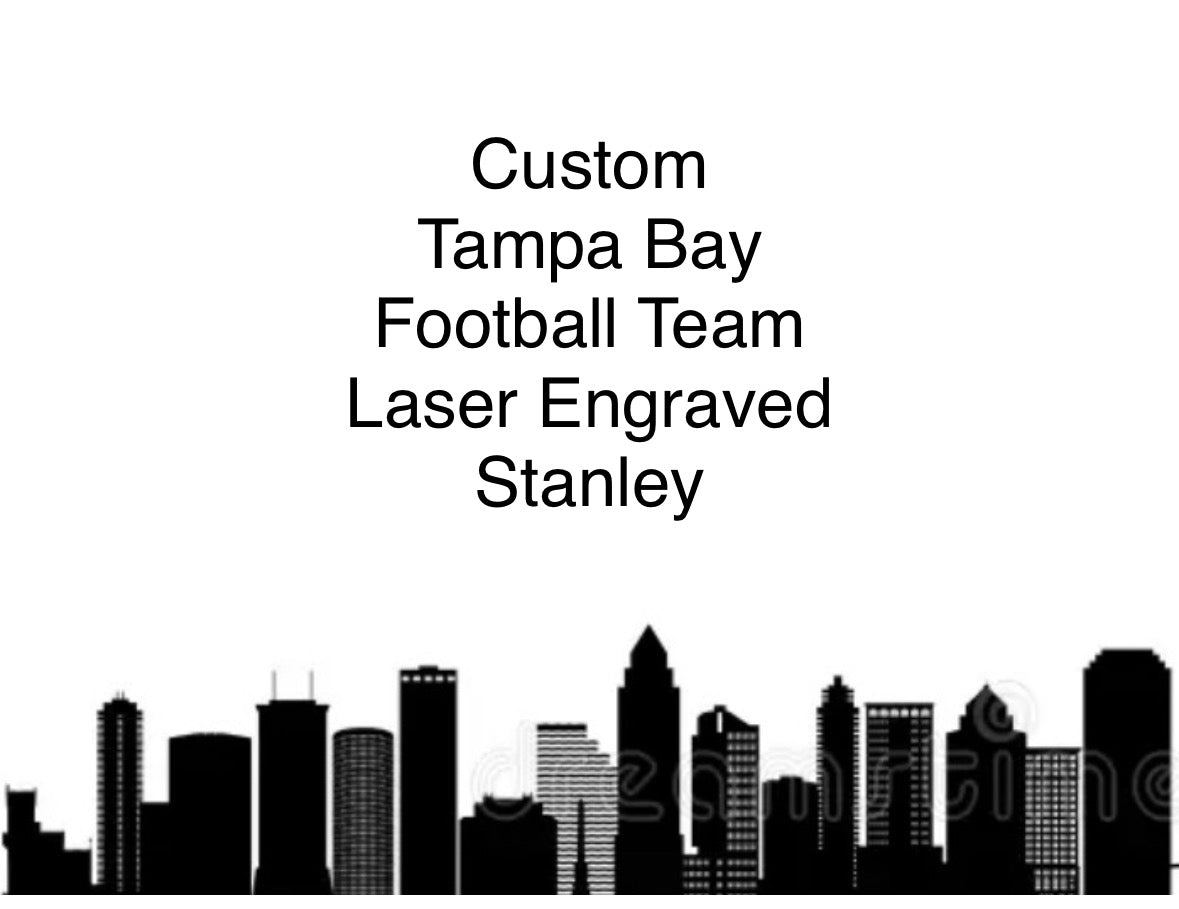 Custom Tampa Bay Football Team Laser Engraved Stanley